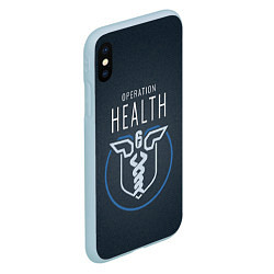 Чехол iPhone XS Max матовый R6S: Operation Health, цвет: 3D-голубой — фото 2