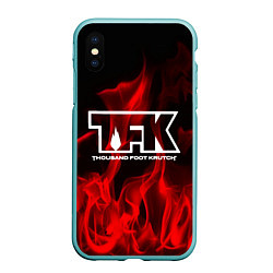 Чехол iPhone XS Max матовый Thousand Foot Krutch: Red Flame, цвет: 3D-мятный
