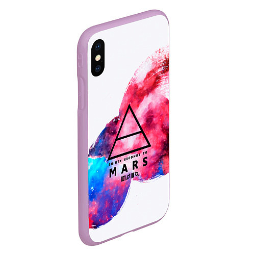 Чехол iPhone XS Max матовый 30 Seconds to Mars / 3D-Сиреневый – фото 2