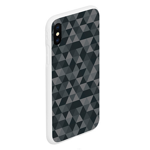 Чехол iPhone XS Max матовый Hipster Gray / 3D-Белый – фото 2