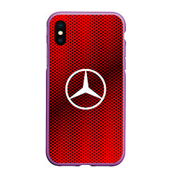 Чехол iPhone XS Max матовый Mercedes: Red Carbon