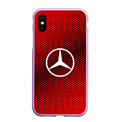 Чехол iPhone XS Max матовый Mercedes: Red Carbon