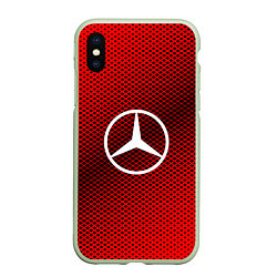 Чехол iPhone XS Max матовый Mercedes: Red Carbon