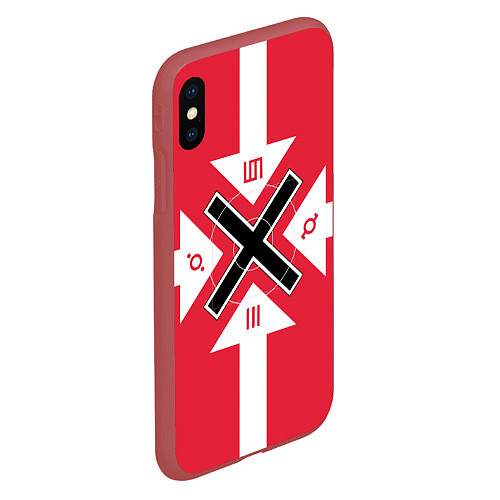 Чехол iPhone XS Max матовый 30 STM Symbols / 3D-Красный – фото 2