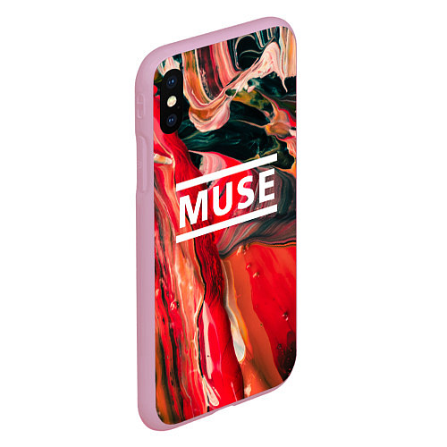 Чехол iPhone XS Max матовый MUSE: Red Colours / 3D-Розовый – фото 2