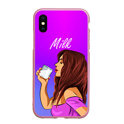 Чехол iPhone XS Max матовый Pop art, цвет: 3D-розовый