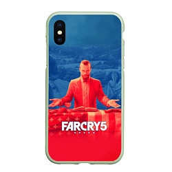 Чехол iPhone XS Max матовый Far Cry 5: Joseph Seed Family, цвет: 3D-салатовый