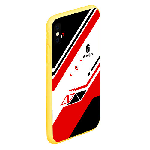 Чехол iPhone XS Max матовый R6S: Asimov Red Style / 3D-Желтый – фото 2