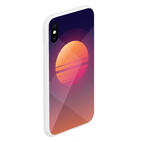 Чехол iPhone XS Max матовый Retro Sunrise / 3D-Белый – фото 2