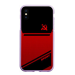 Чехол iPhone XS Max матовый USSR: Black Sport