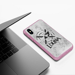 Чехол iPhone XS Max матовый Louna: Сделай громче, цвет: 3D-розовый — фото 2