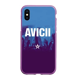Чехол iPhone XS Max матовый Avicii Star, цвет: 3D-фиолетовый