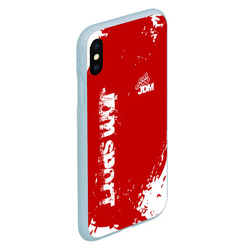 Чехол iPhone XS Max матовый Eat Sleep JDM: Red Style / 3D-Голубой – фото 2