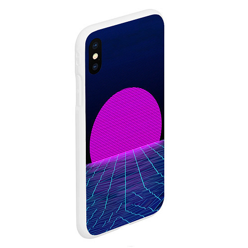 Чехол iPhone XS Max матовый Digital Sunrise / 3D-Белый – фото 2