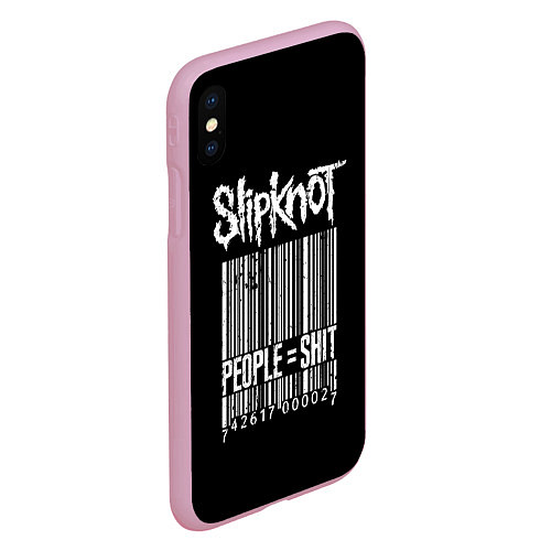 Чехол iPhone XS Max матовый Slipknot: People Shit / 3D-Розовый – фото 2