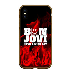 Чехол iPhone XS Max матовый Bon Jovi: Have a nice day