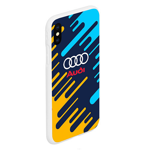 Чехол iPhone XS Max матовый Audi: Colour Sport / 3D-Белый – фото 2