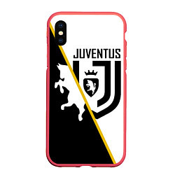 Чехол iPhone XS Max матовый FC Juventus: Football Point, цвет: 3D-красный