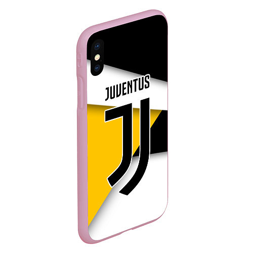 Чехол iPhone XS Max матовый FC Juventus / 3D-Розовый – фото 2