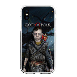 Чехол iPhone XS Max матовый God of War: Atreus, цвет: 3D-белый