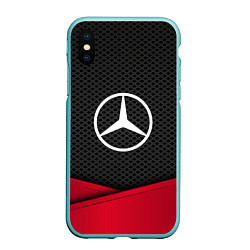 Чехол iPhone XS Max матовый Mercedes Benz: Grey Carbon