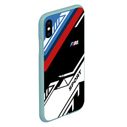 Чехол iPhone XS Max матовый BMW GEOMETRY SPORT БМВ M PERFORMANCE, цвет: 3D-мятный — фото 2