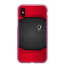 Чехол iPhone XS Max матовый Skoda: Metal Sport