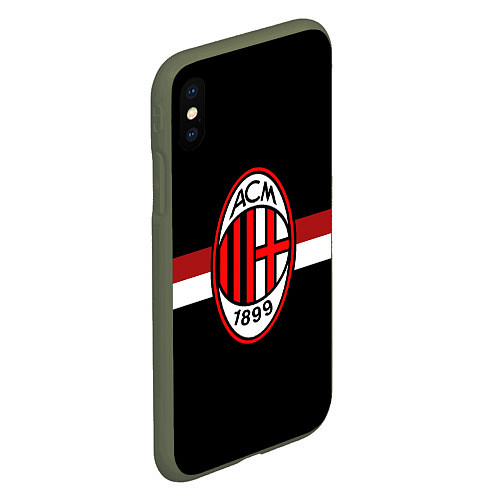 Чехол iPhone XS Max матовый AC Milan 1899 / 3D-Темно-зеленый – фото 2