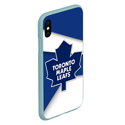 Чехол iPhone XS Max матовый Toronto Maple Leafs / 3D-Мятный – фото 2