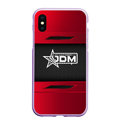 Чехол iPhone XS Max матовый JDM Collection, цвет: 3D-сиреневый