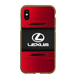 Чехол iPhone XS Max матовый Lexus Sport, цвет: 3D-коричневый