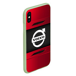 Чехол iPhone XS Max матовый Volvo Sport, цвет: 3D-салатовый — фото 2