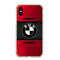 Чехол iPhone XS Max матовый BMW SPORT, цвет: 3D-салатовый