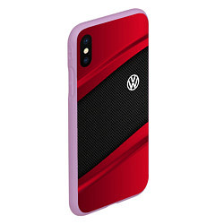 Чехол iPhone XS Max матовый Volkswagen: Red Sport, цвет: 3D-сиреневый — фото 2