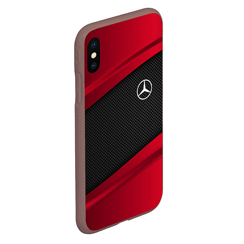Чехол iPhone XS Max матовый Mercedes Benz: Red Sport / 3D-Коричневый – фото 2