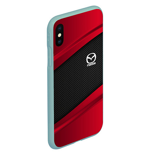 Чехол iPhone XS Max матовый Mazda: Red Sport / 3D-Мятный – фото 2