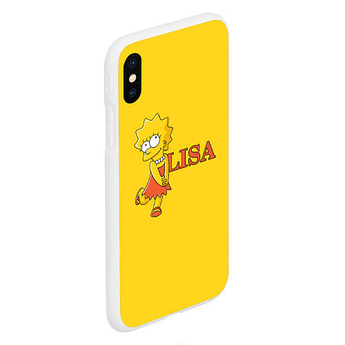 Чехол iPhone XS Max матовый Lisa Simpson / 3D-Белый – фото 2