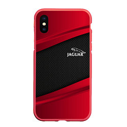 Чехол iPhone XS Max матовый Jaguar: Red Sport