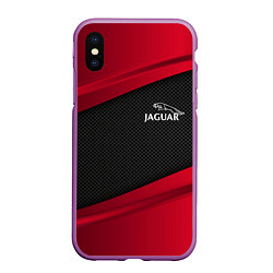Чехол iPhone XS Max матовый Jaguar: Red Sport, цвет: 3D-фиолетовый