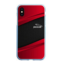 Чехол iPhone XS Max матовый Jaguar: Red Sport, цвет: 3D-голубой