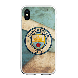 Чехол iPhone XS Max матовый FC Man City: Old Style