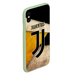 Чехол iPhone XS Max матовый FC Juventus: Old Style, цвет: 3D-салатовый — фото 2