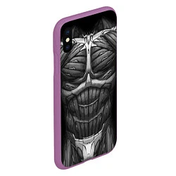Чехол iPhone XS Max матовый Экзоскелет, цвет: 3D-фиолетовый — фото 2