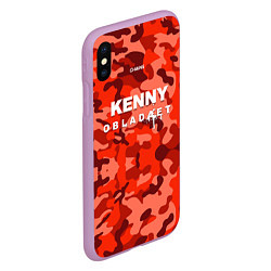 Чехол iPhone XS Max матовый Kenny: Obladaet Camo, цвет: 3D-сиреневый — фото 2