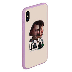 Чехол iPhone XS Max матовый Leon, цвет: 3D-сиреневый — фото 2