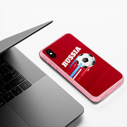 Чехол iPhone XS Max матовый Russia Football, цвет: 3D-баблгам — фото 2