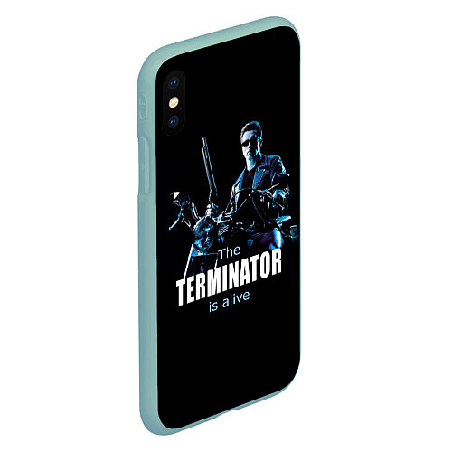 Чехол iPhone XS Max матовый Terminator: Is alive / 3D-Мятный – фото 2