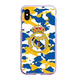 Чехол iPhone XS Max матовый Real Madrid: Camo