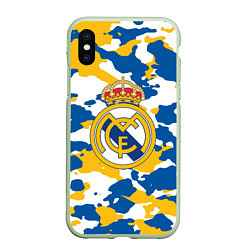 Чехол iPhone XS Max матовый Real Madrid: Camo