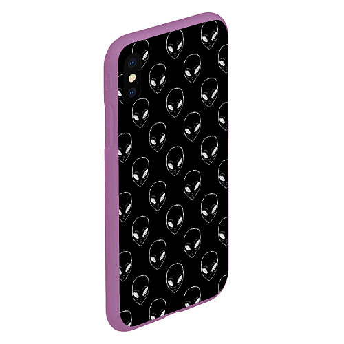 Чехол iPhone XS Max матовый Watch Aliens / 3D-Фиолетовый – фото 2